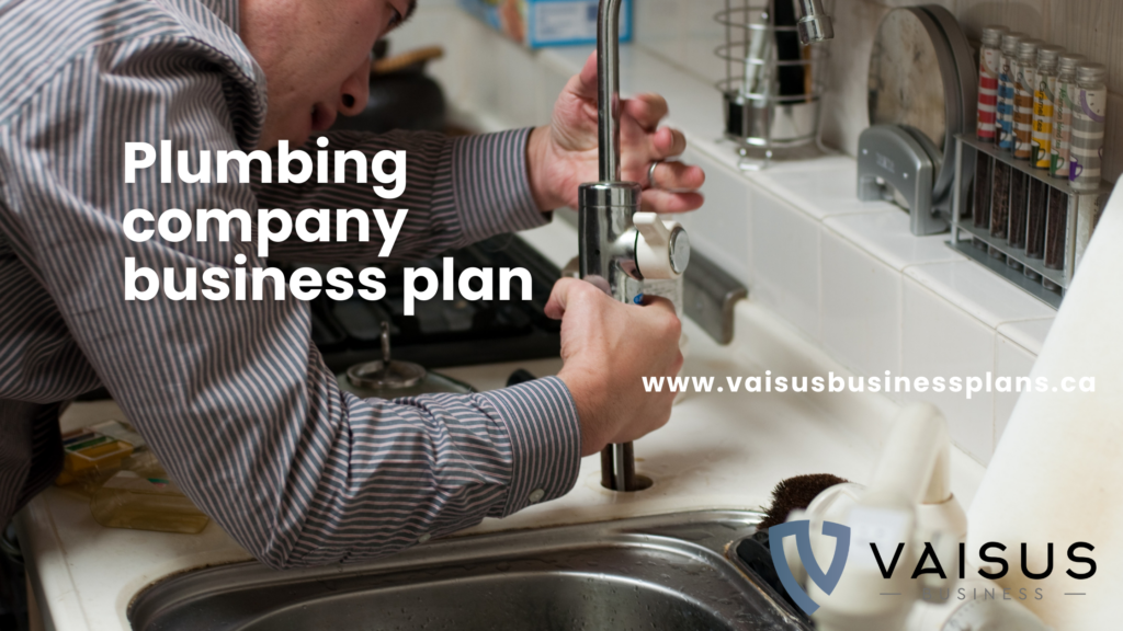 Plumber fixing a sink. How to write a plumbing company business plan. 