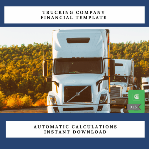 Trucking company financial template
