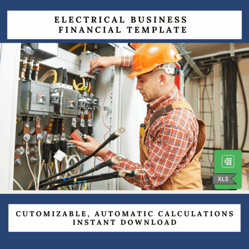 Electrician Business Financial Projection Template |Electrician Financial Projection Excel Template | Plan & Forecast Your Business